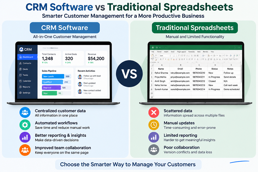 CRM Software vs Traditional Spreadsheets