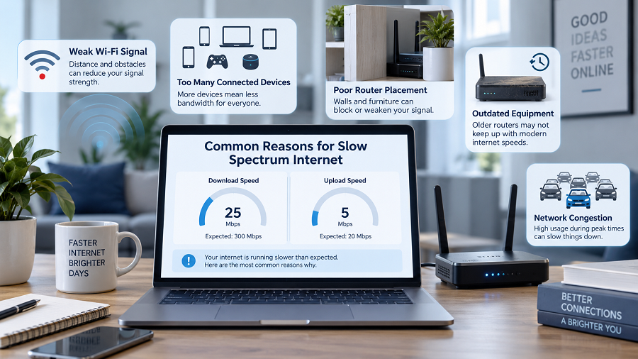 Common Reasons for Slow Spectrum Internet