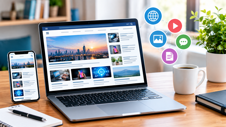Modern Digital News Workspace