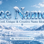 Frosted Ice Names Winter Banner